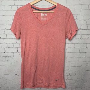 Lot of (2) Women's Nike Dri-Fit Workout V-Neck Tee Athletic Wear Athleisure Gym